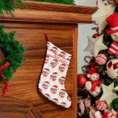 チン日本のドッグがクリスマススターを育む スモールクリスマスストッキング