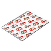 チン日本のドッグがクリスマススターを育む ノートブック (左側)