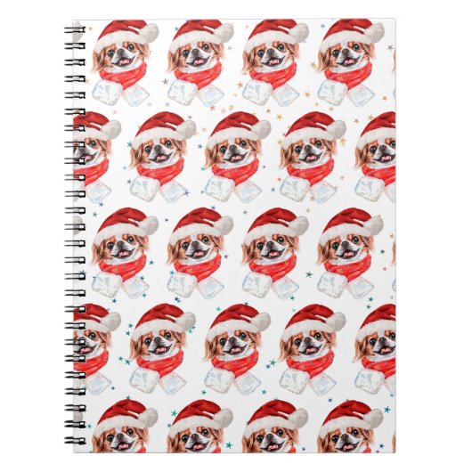 チン日本のドッグがクリスマススターを育む ノートブック (正面)