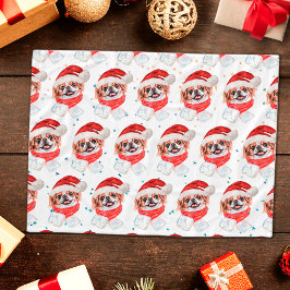 チン日本のドッグがクリスマススターを育む フリースブランケット