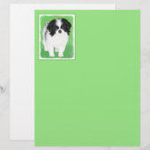 チン日本のパピー絵画ズ – Dog Art (正面/裏面)