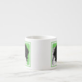 チン日本のパピー絵画ズ – Dog Art エスプレッソカップ (正面)