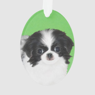 チン日本のパピー絵画ズ – Dog Art オーナメント