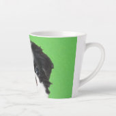 チン日本のパピー絵画ズ – Dog Art カフェラテマグ (右)