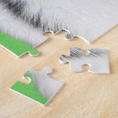 チン日本のパピー絵画ズ – Dog Art ジグソーパズル (側面)