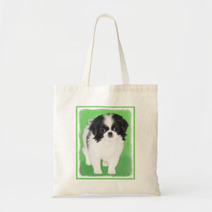 チン日本のパピー絵画ズ – Dog Art トートバッグ