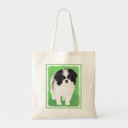 チン日本のパピー絵画ズ – Dog Art トートバッグ (正面)