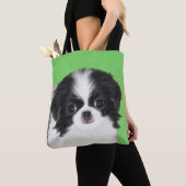 チン日本のパピー絵画ズ – Dog Art トートバッグ (クローズアップ)