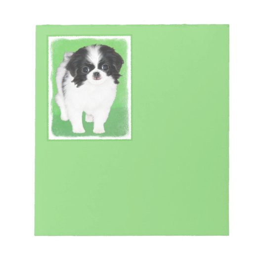 チン日本のパピー絵画ズ – Dog Art ノートパッド (正面)