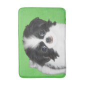 チン日本のパピー絵画ズ – Dog Art バスマット (正面縦)