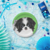 チン日本のパピー絵画ズ – Dog Art ペーパープレート (パーティー)