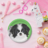 チン日本のパピー絵画ズ – Dog Art ペーパープレート (パーティー)