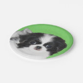 チン日本のパピー絵画ズ – Dog Art ペーパープレート (アングル)