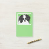 チン日本のパピー絵画ズ – Dog Art ポストイット (デスク上)