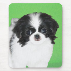 チン日本のパピー絵画ズ – Dog Art マウスパッド