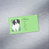 チン日本のパピー絵画ズ – Dog Art マグネット名刺 (インサイチュ)