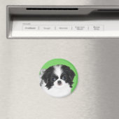 チン日本のパピー絵画ズ – Dog Art マグネット (インサイチュ (食洗機))