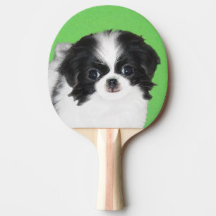 チン日本のパピー絵画ズ – Dog Art 卓球ラケット