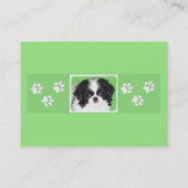 チン日本のパピー絵画ズ – Dog Art 名刺 (裏面)