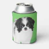 チン日本のパピー絵画ズ – Dog Art 缶クーラー (缶裏面)