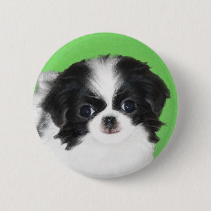 チン日本のパピー絵画ズ – Dog Art 缶バッジ