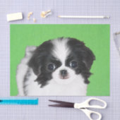 チン日本のパピー絵画ズ – Dog Art 薄葉紙 (クラフト)