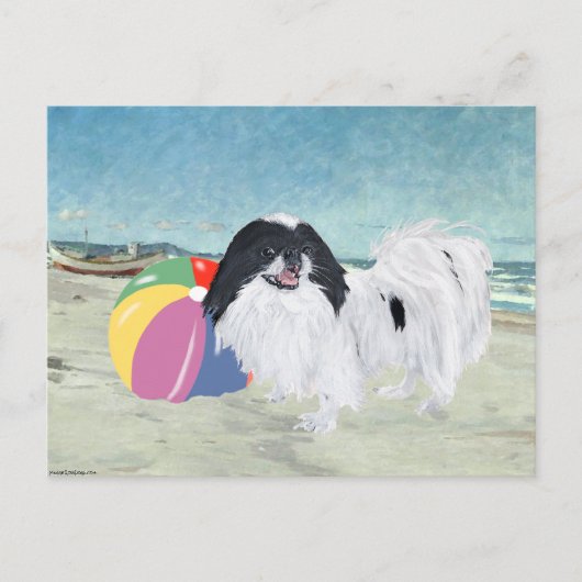 チン日本のビーチボール ポストカード (正面)