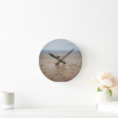 チーおもしろいキーチワワビーチ ラウンド壁時計 (ホーム)