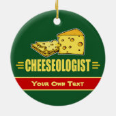 チーおもしろいズチーズレオロジストクリスマス セラミックオーナメント (裏面)