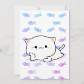 チーキーかわいいスタイルキッテン誕生日 招待状 (裏面)