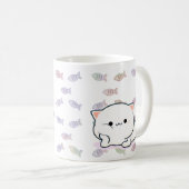 チーキーかわいいスタイルキッテン コーヒーマグカップ (正面右)