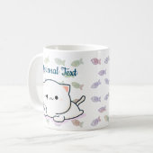 チーキーかわいいスタイルキッテン コーヒーマグカップ (正面左)