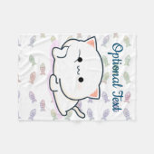 チーキーかわいいスタイルキッテン フリースブランケット (正面(横))