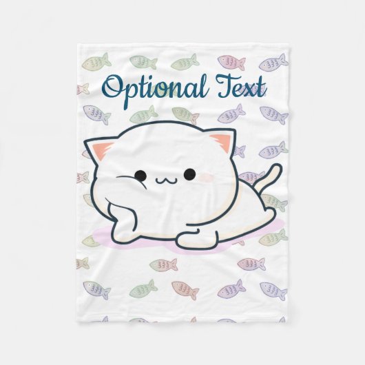 チーキーかわいいスタイルキッテン フリースブランケット (正面)