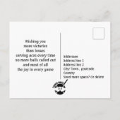 チーキーオレンジテニス🎾忍者ハッピーバースデー ポストカード (裏面)