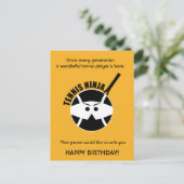 チーキーオレンジテニス🎾忍者ハッピーバースデー ポストカード (スタンド正面)