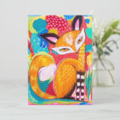 チーキーキツネミニアートプリント 招待状 (スタンド正面)