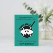 チーキーグリーンテニス🎾忍者ハッピーバースデーポスカ ポストカード (スタンド正面)