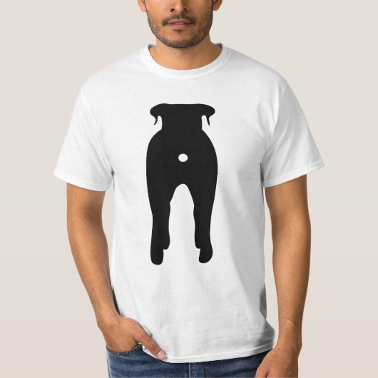 チーキーポーズザ究極のおもしろい犬お尻 Tシャツ (正面)