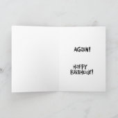 チーキー55番目の誕生日カード カード (内部)