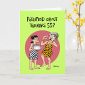 チーキー55番目の誕生日カード カード (黄色い花)