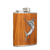 チークのプリントのクロムマカジキ フラスク (右)