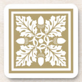 チークアコーン&リーフタイルデザイン コースター (正面)