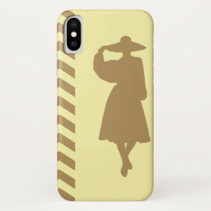 チーククリームニュートラルシェブロンファッション iPhone X ケース