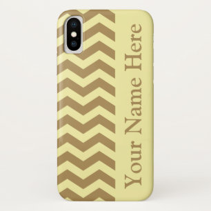 チーククリームニュートラルシェブロン iPhone X ケース