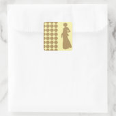 チーククリームニュートラルドットファッションシルエット スクエアシール (バッグ)