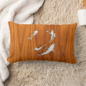 チークベニエにサメを乗せたクロムのようなダイバー ランバークッション (ブランケット)