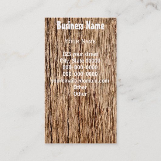 チーク木のビジネス 名刺 (正面)