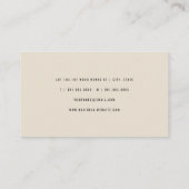 チーク木目フォトミニマリスト内装デザイン 名刺 (裏面)