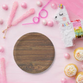 チーク木目 ペーパープレート (パーティー)